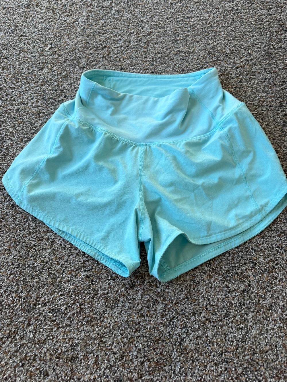 Lululemon Run Speed Short Size 6 Aquamarine Blue 2.5" W7578S 2013 Running